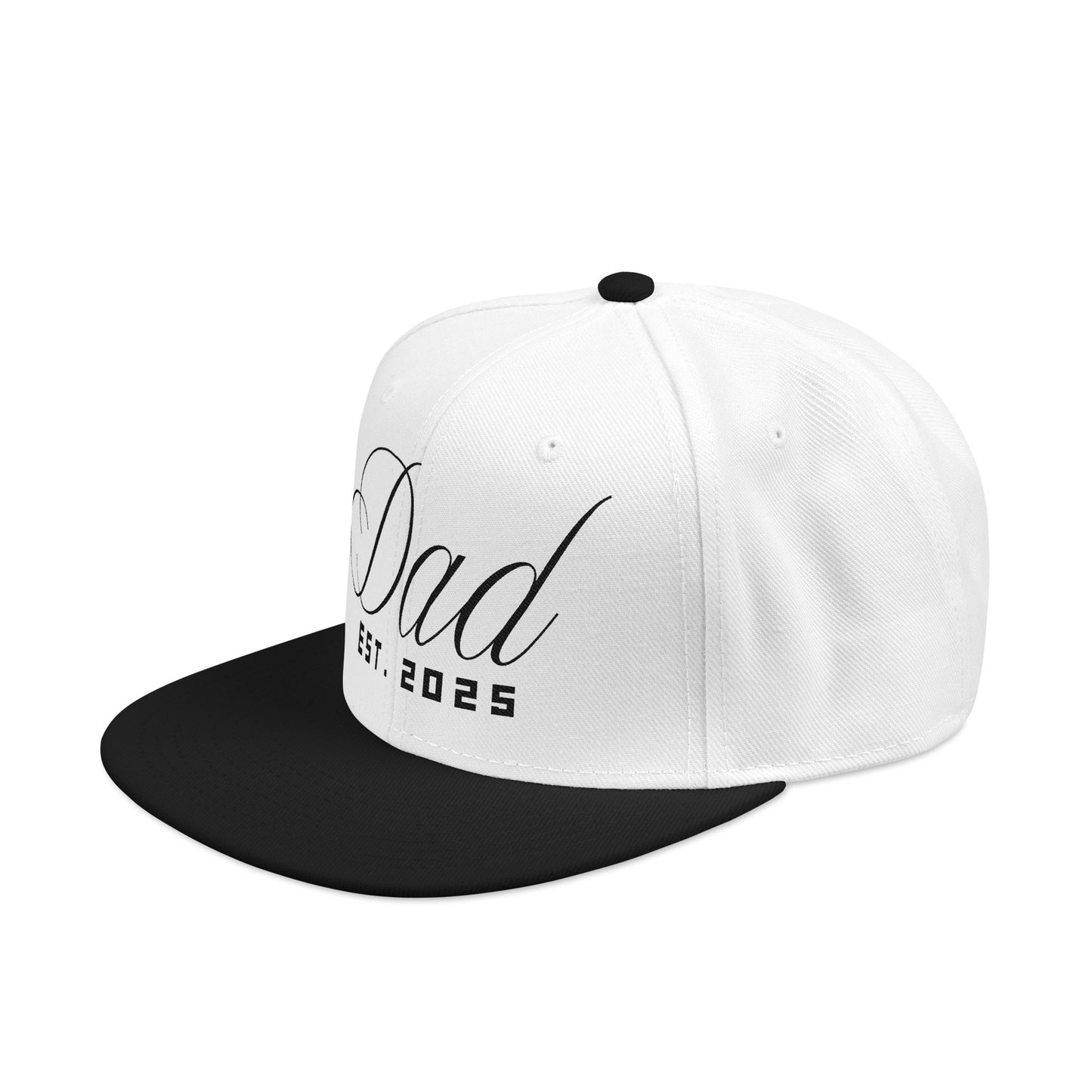 Dad Snapback Hat - Custom Embroidered 'Dad' EST. , Custom Father's Day Gift