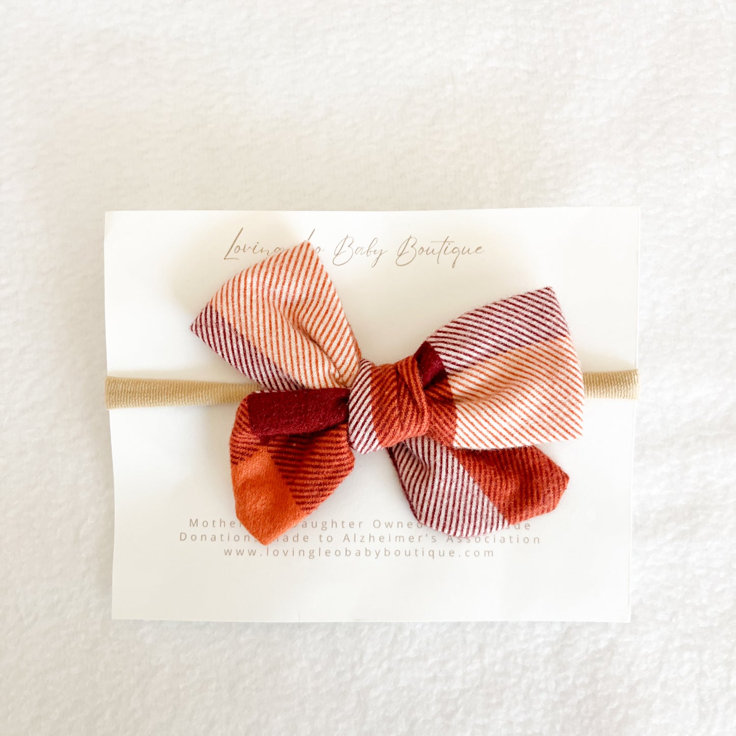 Burgundy Fall Plaid Bow