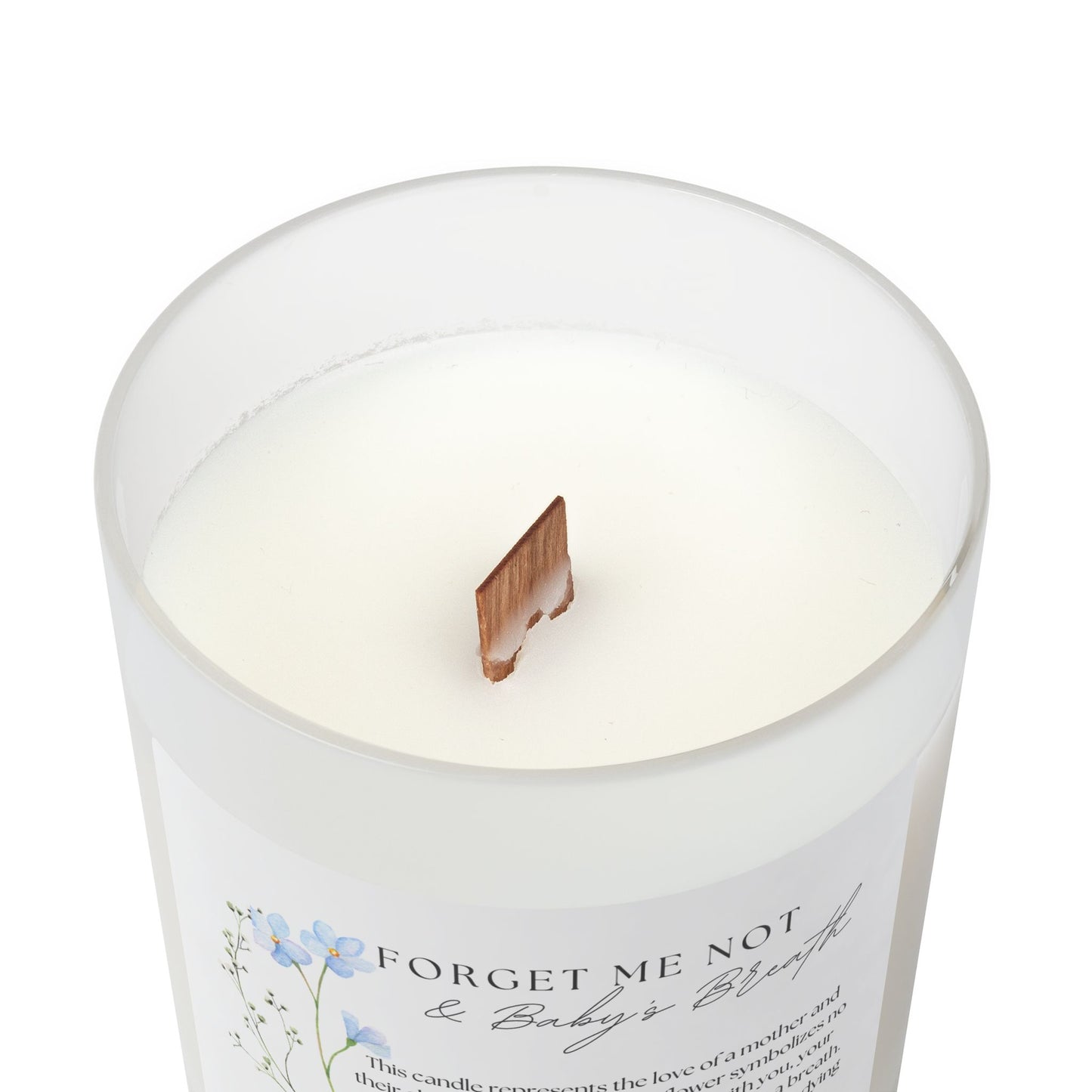 Forget Me Not Floral Candle | Personalized Soy Candle | Miscarriage Gift | Baby Loss Memorial Candle | Angel Baby Candle Gift | Sympathy Gift | Remembrance Gift | Memorial Candle