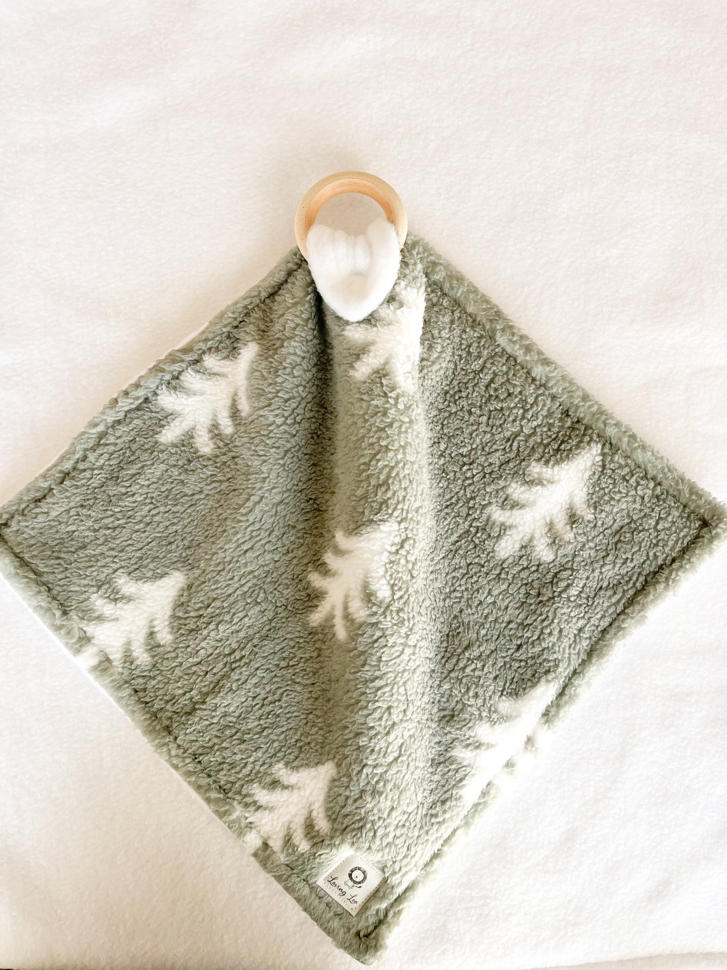 Plush Green Trees Lovey Blanket