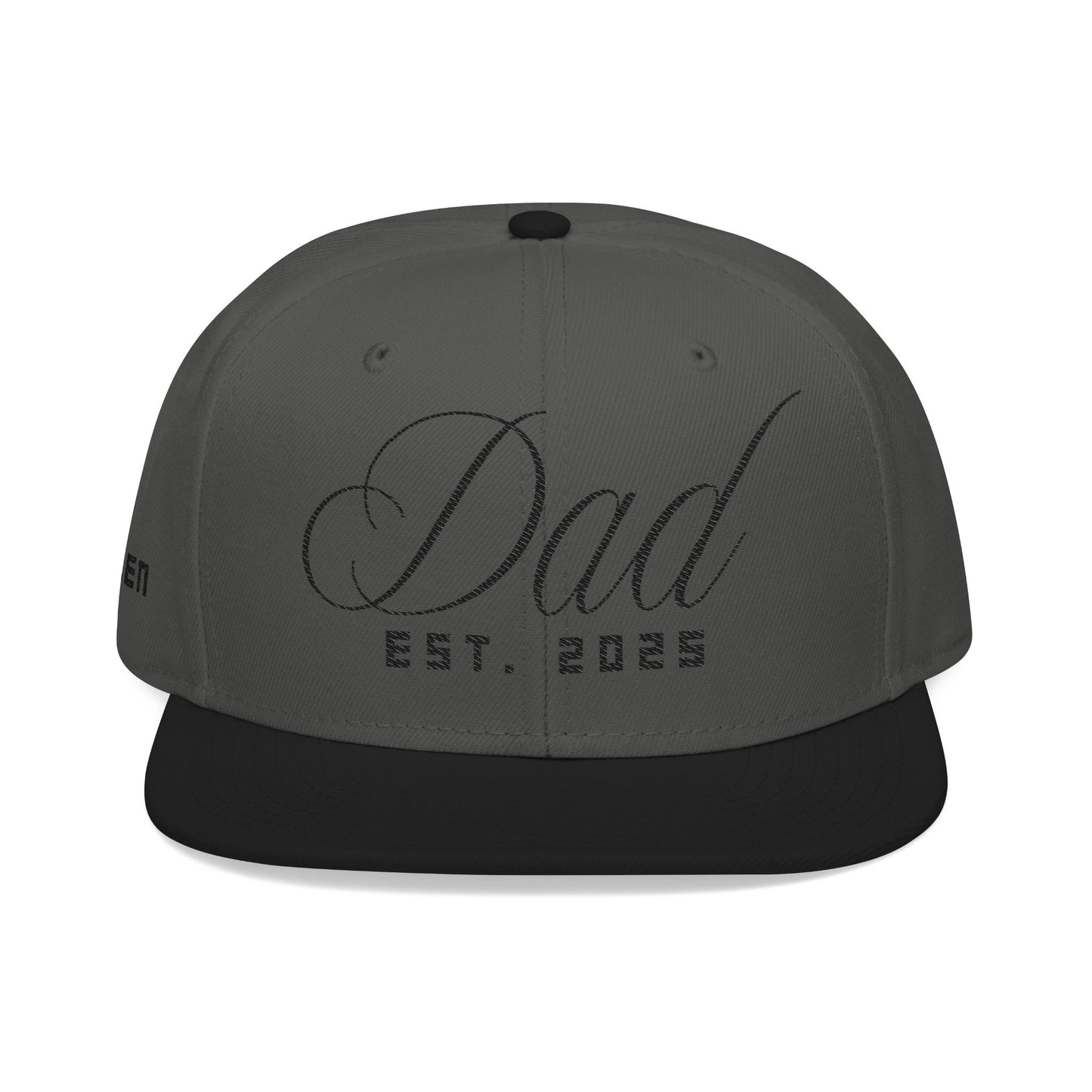 Dad Snapback Hat - Custom Embroidered 'Dad' EST. , Custom Father's Day Gift