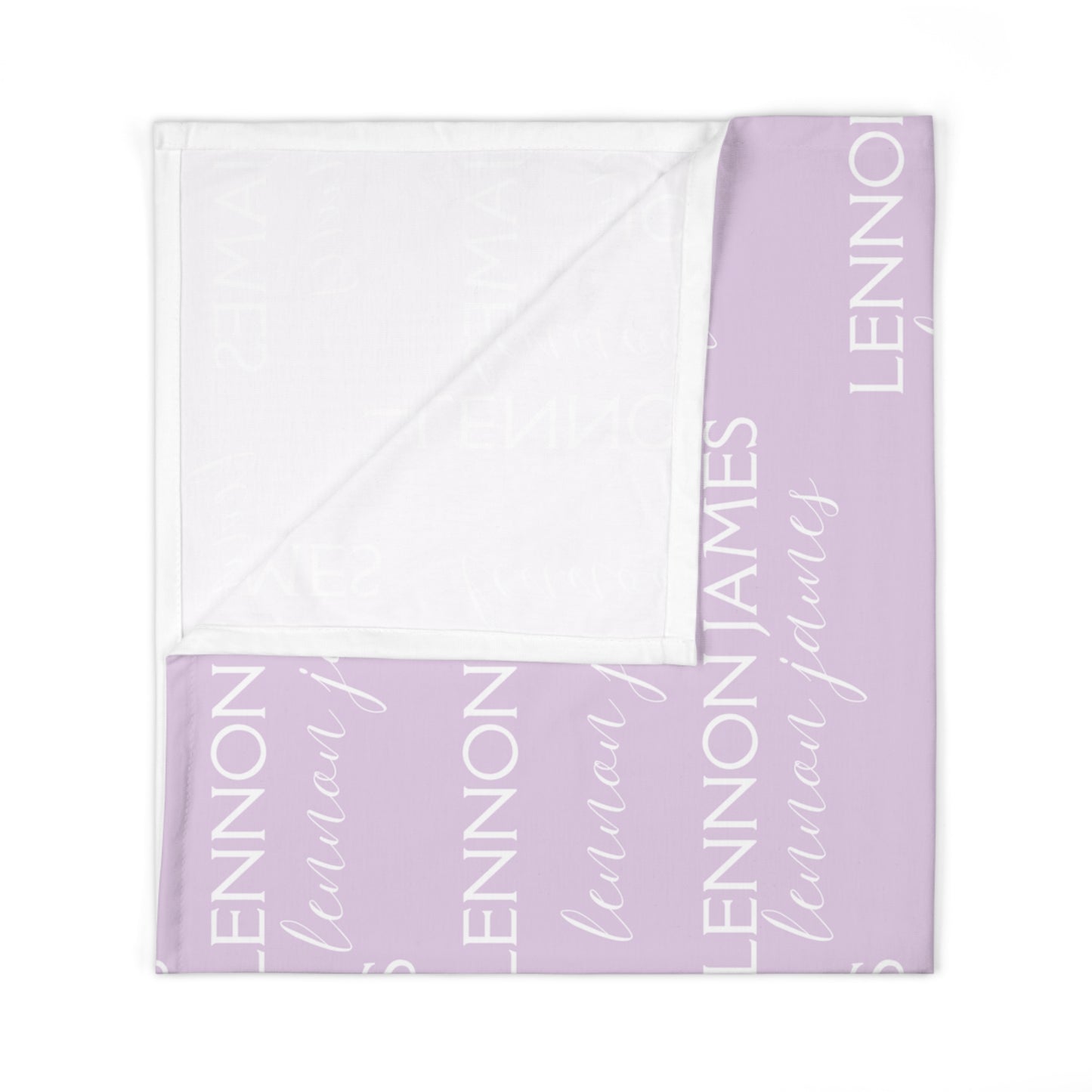 Purple Personalized Baby Swaddle Blanket, Soft Infant Wrap, Newborn Gift, Baby Shower Present, Nursery Decor, Cozy Baby Blanket