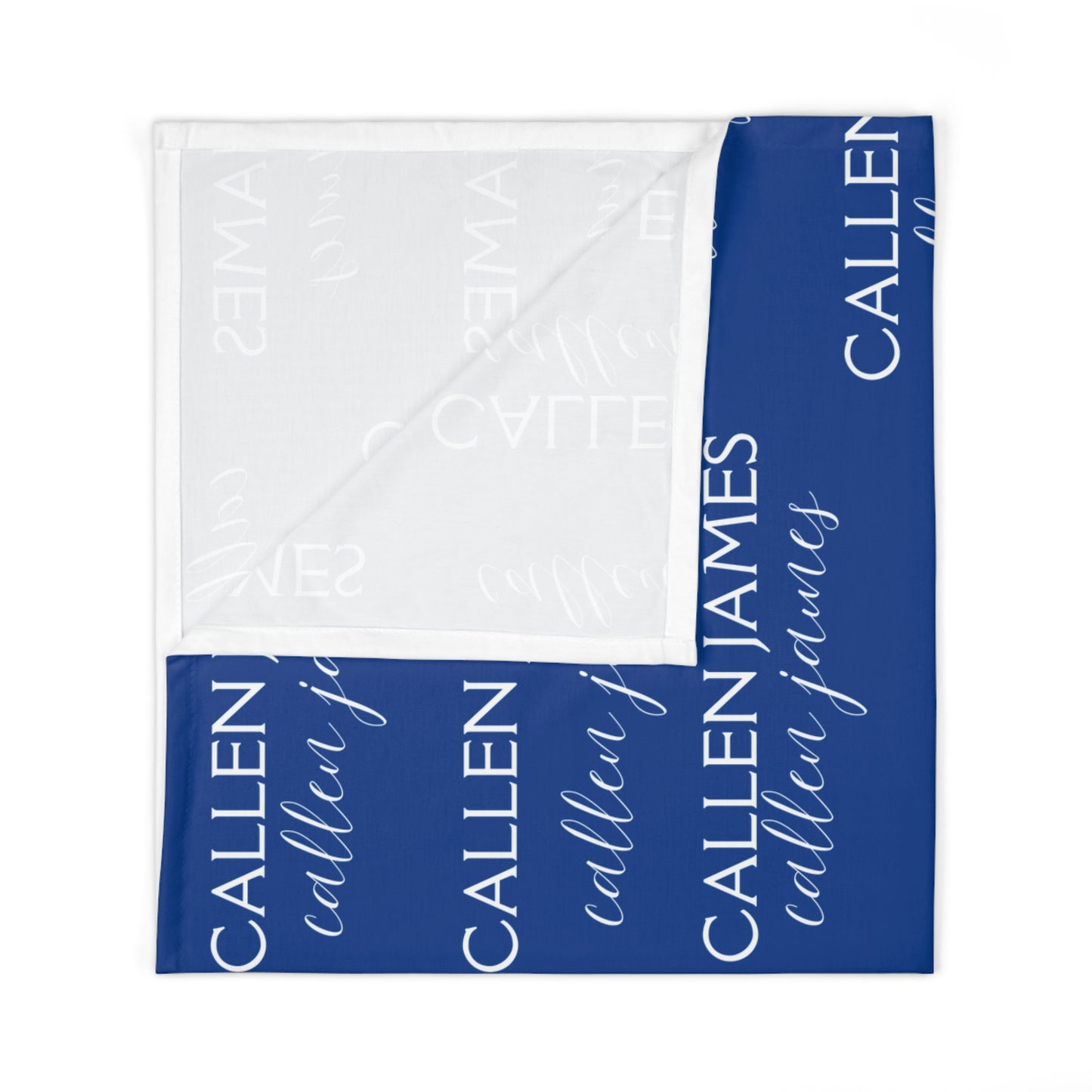 Navy Personalized Baby Swaddle Blanket, Soft Infant Wrap, Newborn Gift, Baby Shower Present, Nursery Decor, Cozy Baby Blanket