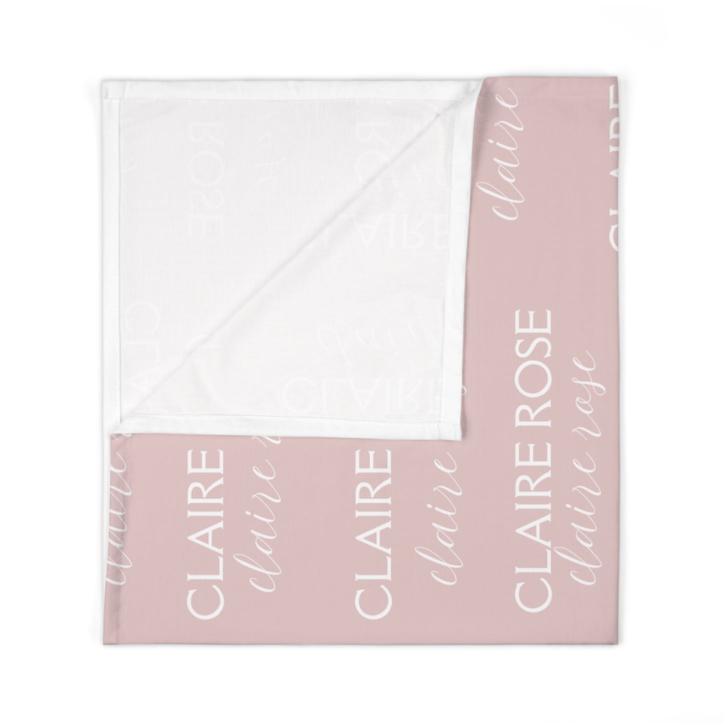 Dusty Rose Personalized Baby Swaddle Blanket, Soft Infant Wrap, Newborn Gift, Baby Shower Present, Nursery Decor, Cozy Baby Blanket