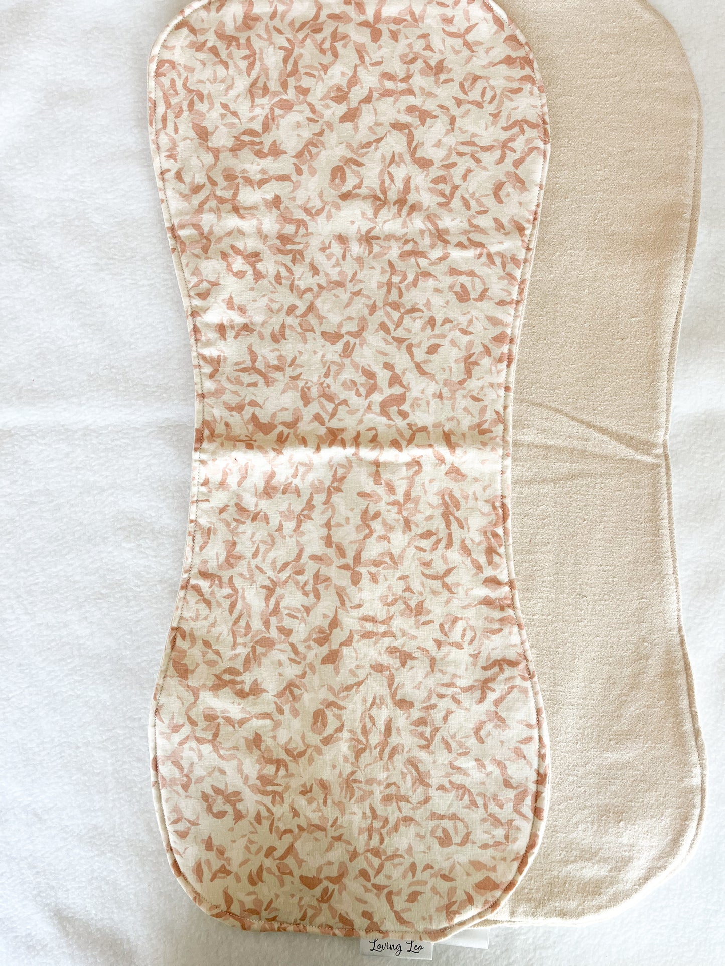 Pink Petals Burp Cloth, Set of One Burp Cloth