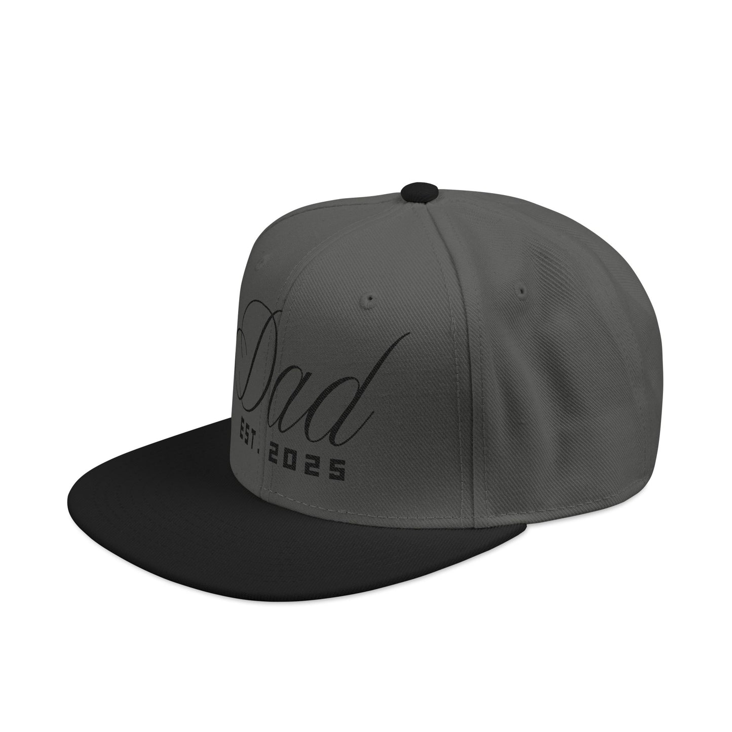 Dad Snapback Hat - Custom Embroidered 'Dad' EST. , Custom Father's Day Gift