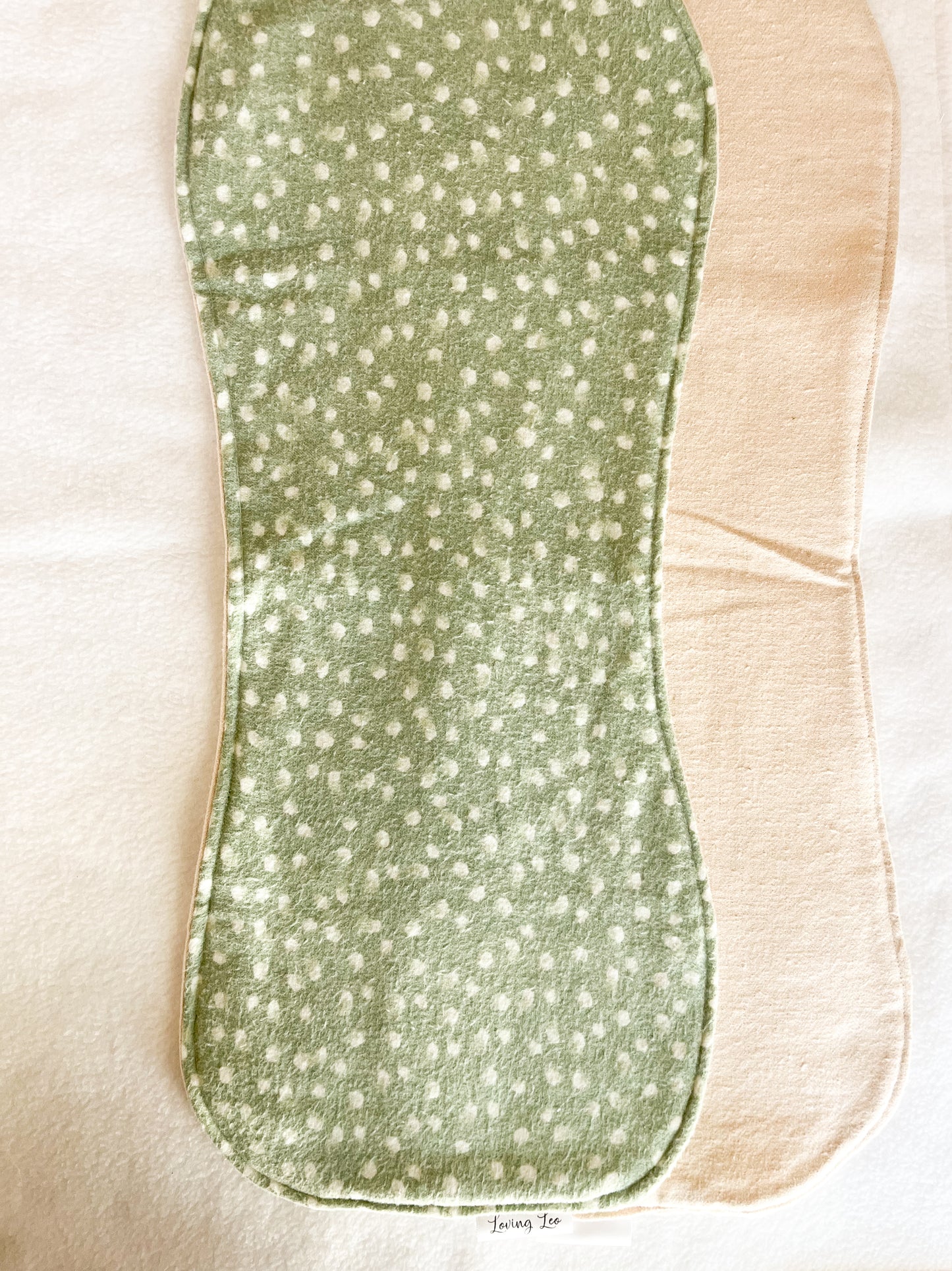 Sage Dots Burp Cloth, Set of One Burp Cloth