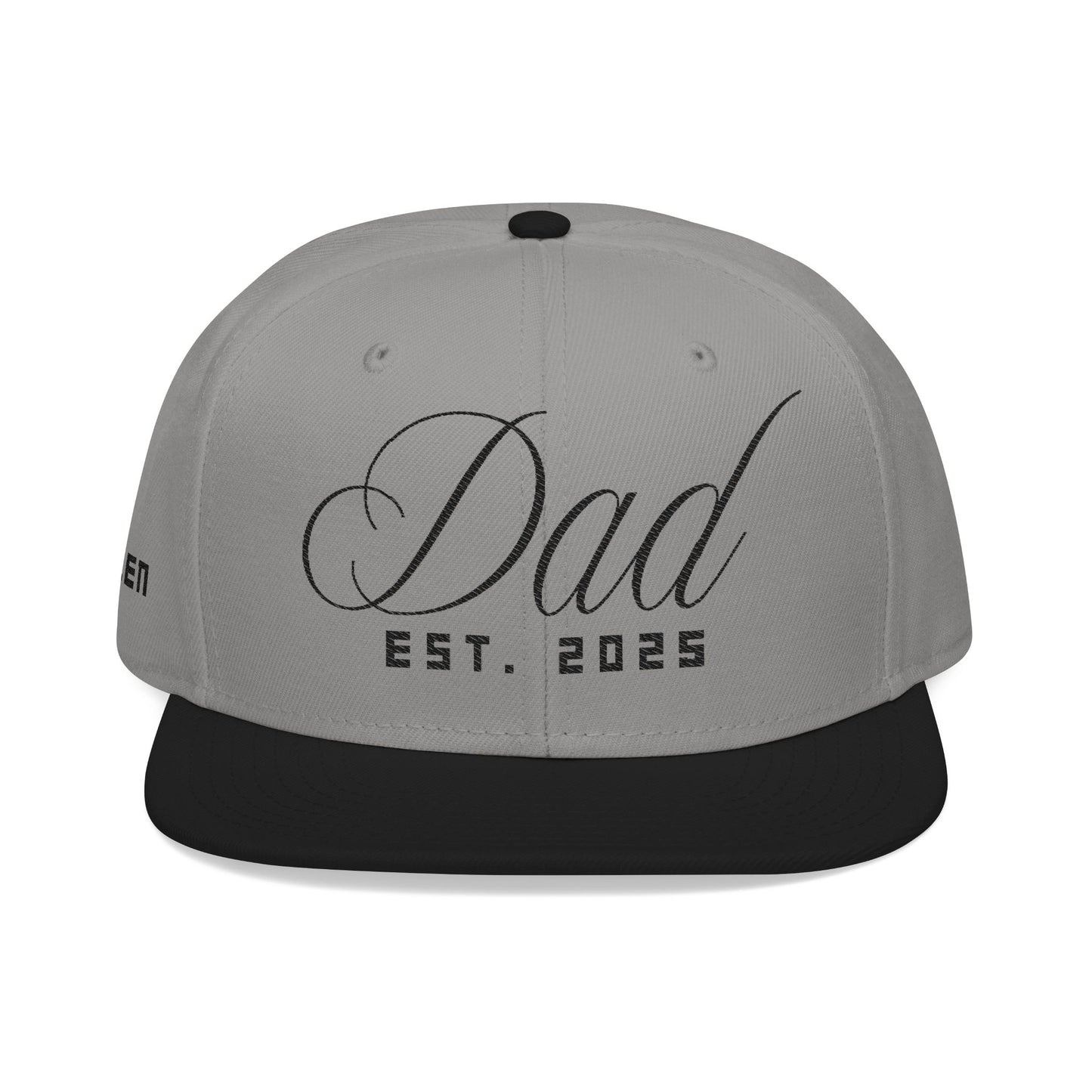 Dad Snapback Hat - Custom Embroidered 'Dad' EST. , Custom Father's Day Gift