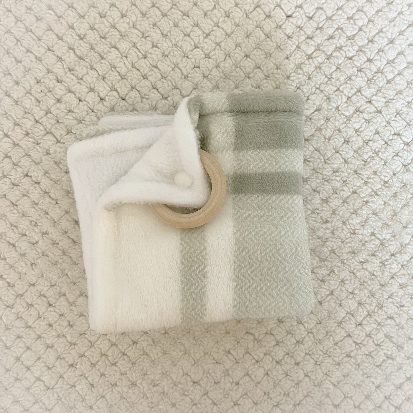 Plush Green Plaid Lovey Blanket