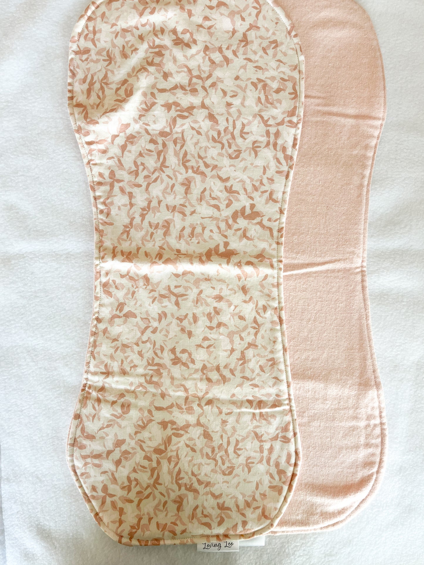 Pink on Pink Petals Burp Cloth, Set of One Burp Cloth