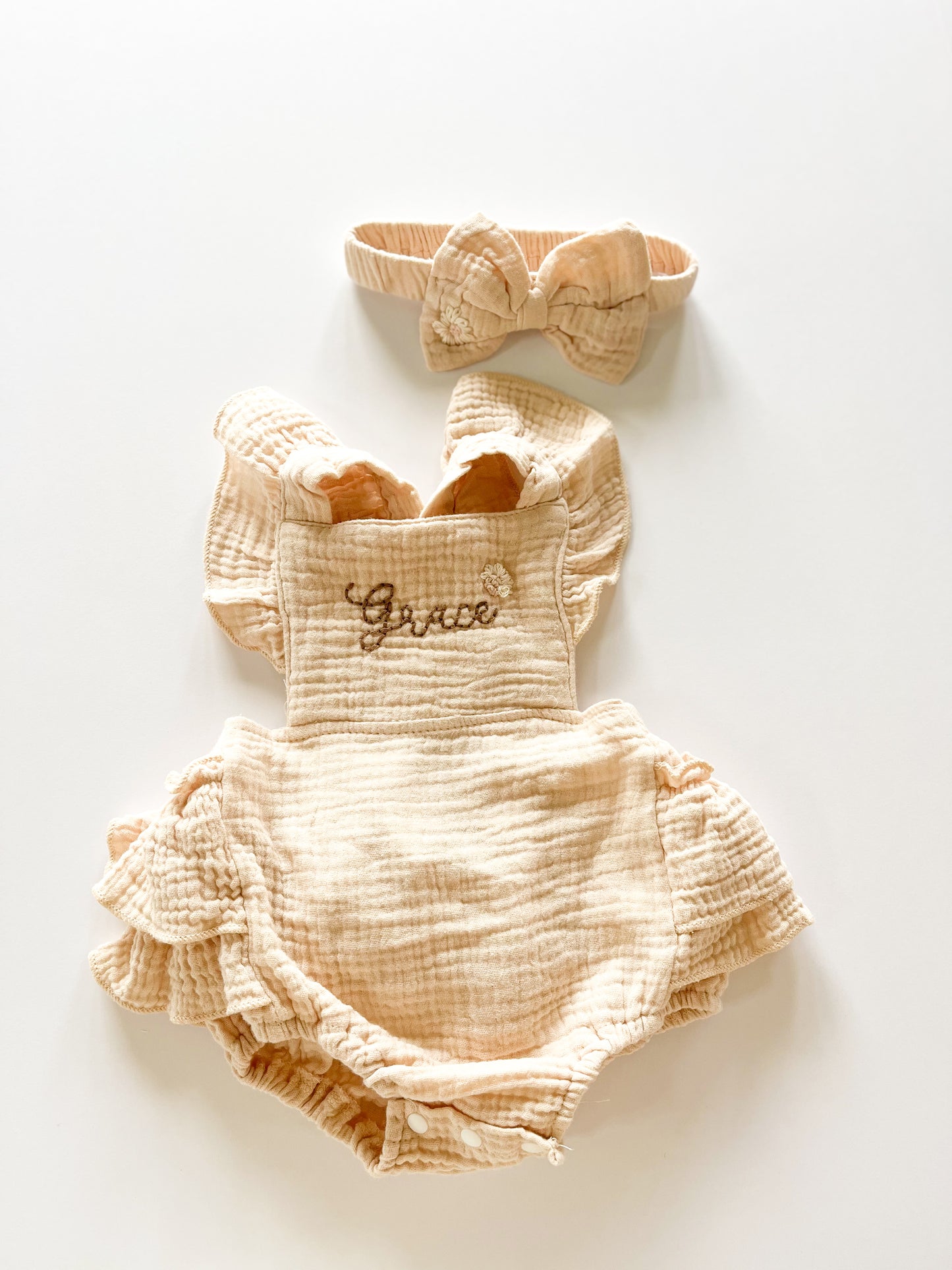 Personalized Infant Gauze Romper