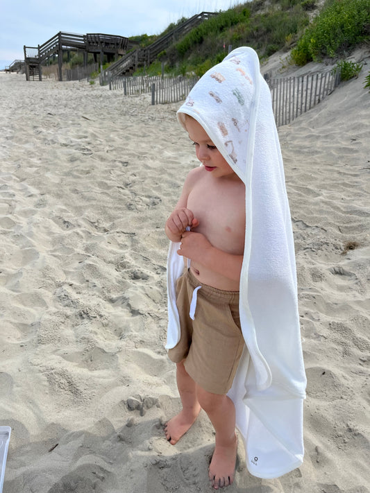 Bamboo Terry Hooded Towels- Handmade: Construction Theme