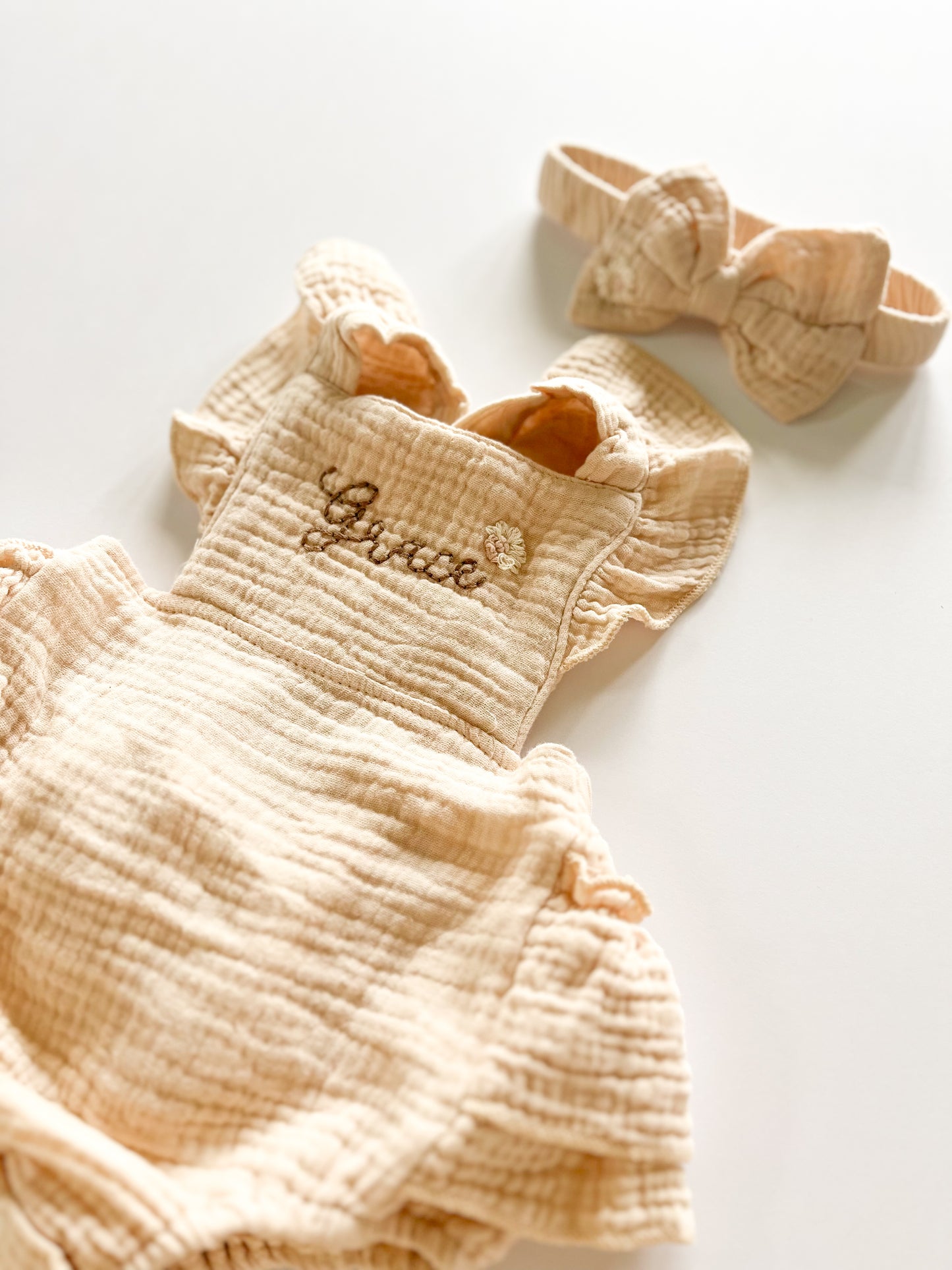Personalized Infant Gauze Romper