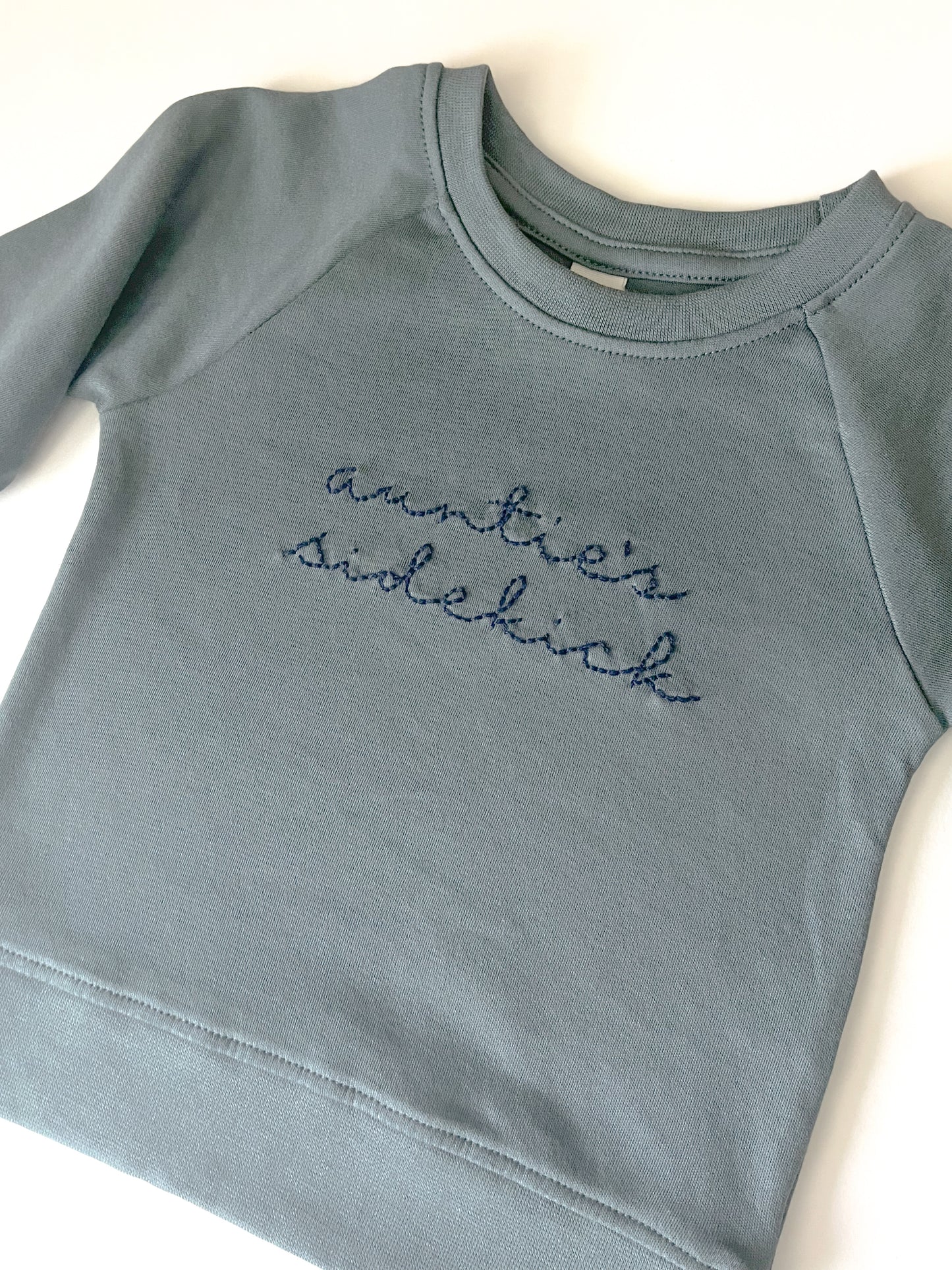 Custom Embroidered Name | Organic Baby and Kids Portland Pullover - Harbor