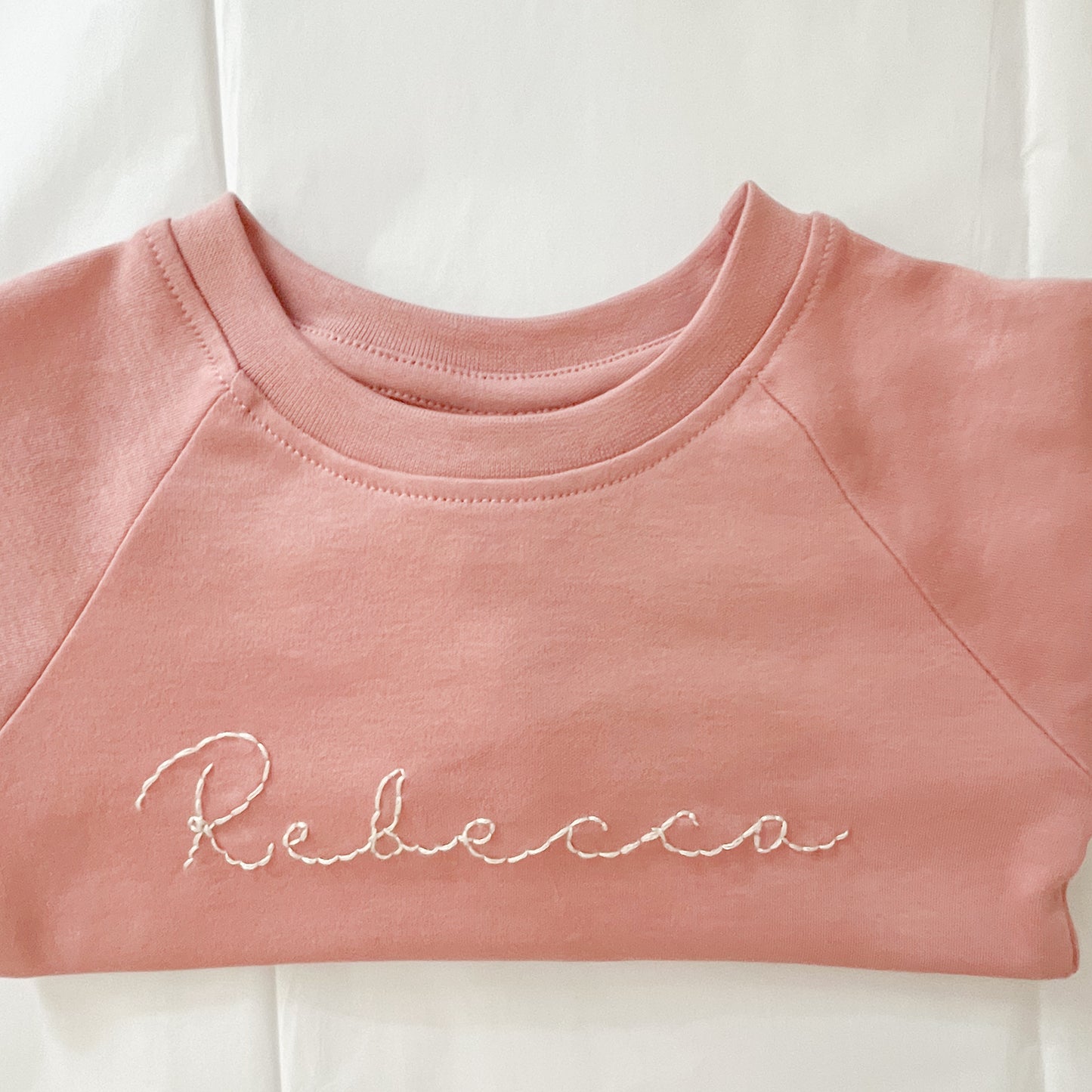 Custom Embroidered Name | Organic Baby and Kids Portland Pullover - Rose