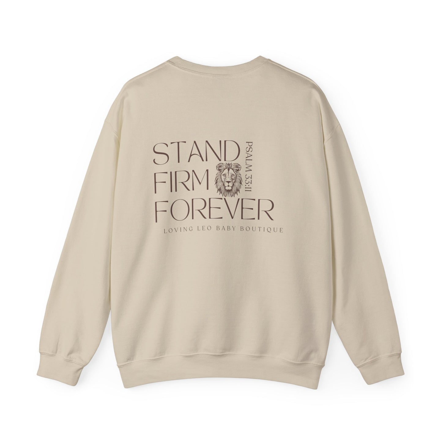Adult Loving Leo Unisex Crewneck Sweatshirt - Stand Firm Forever Design
