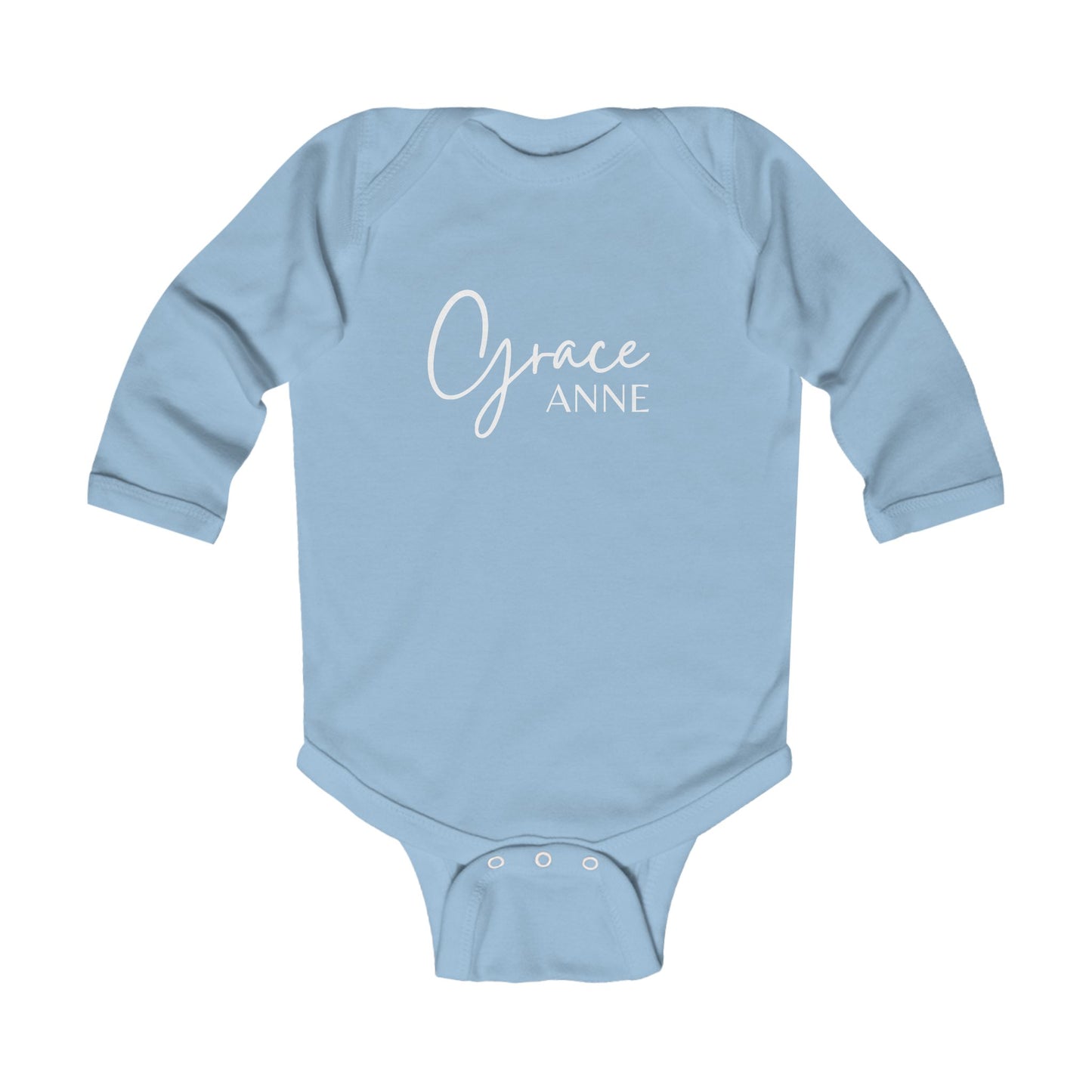 Personalized Infant Long Sleeve Bodysuit, Baby Announcement, Welcome Home Outfit