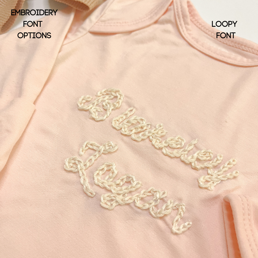 Custom Embroidered Name | Oat Knotted Gown