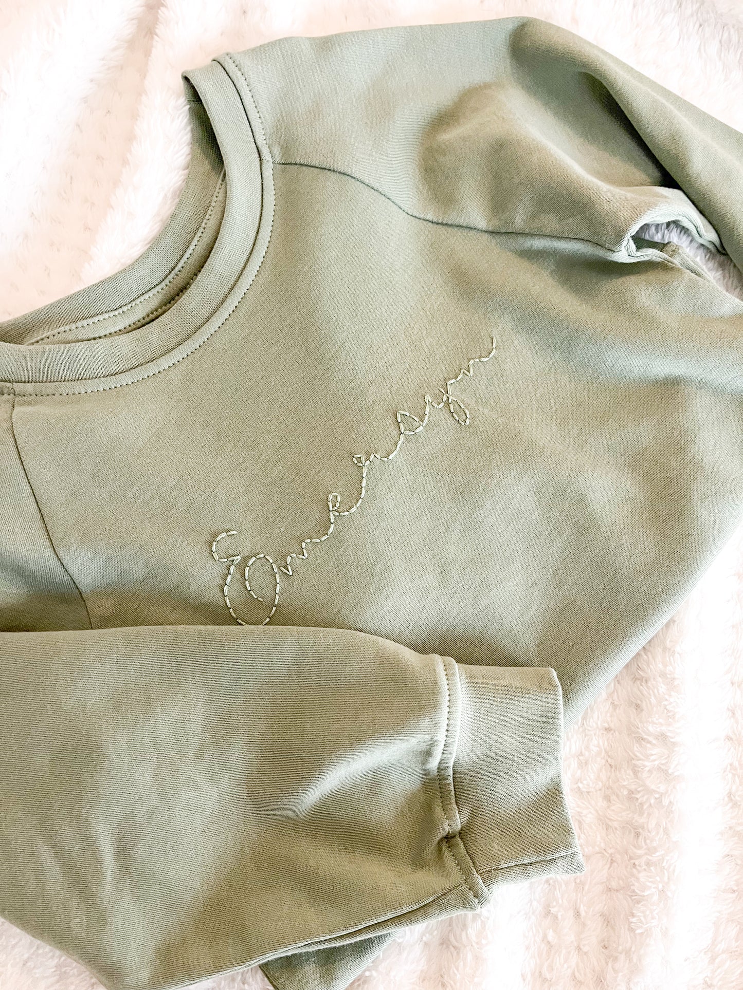 Custom Embroidered Name | Organic Baby and Kids Portland Pullover - Thyme