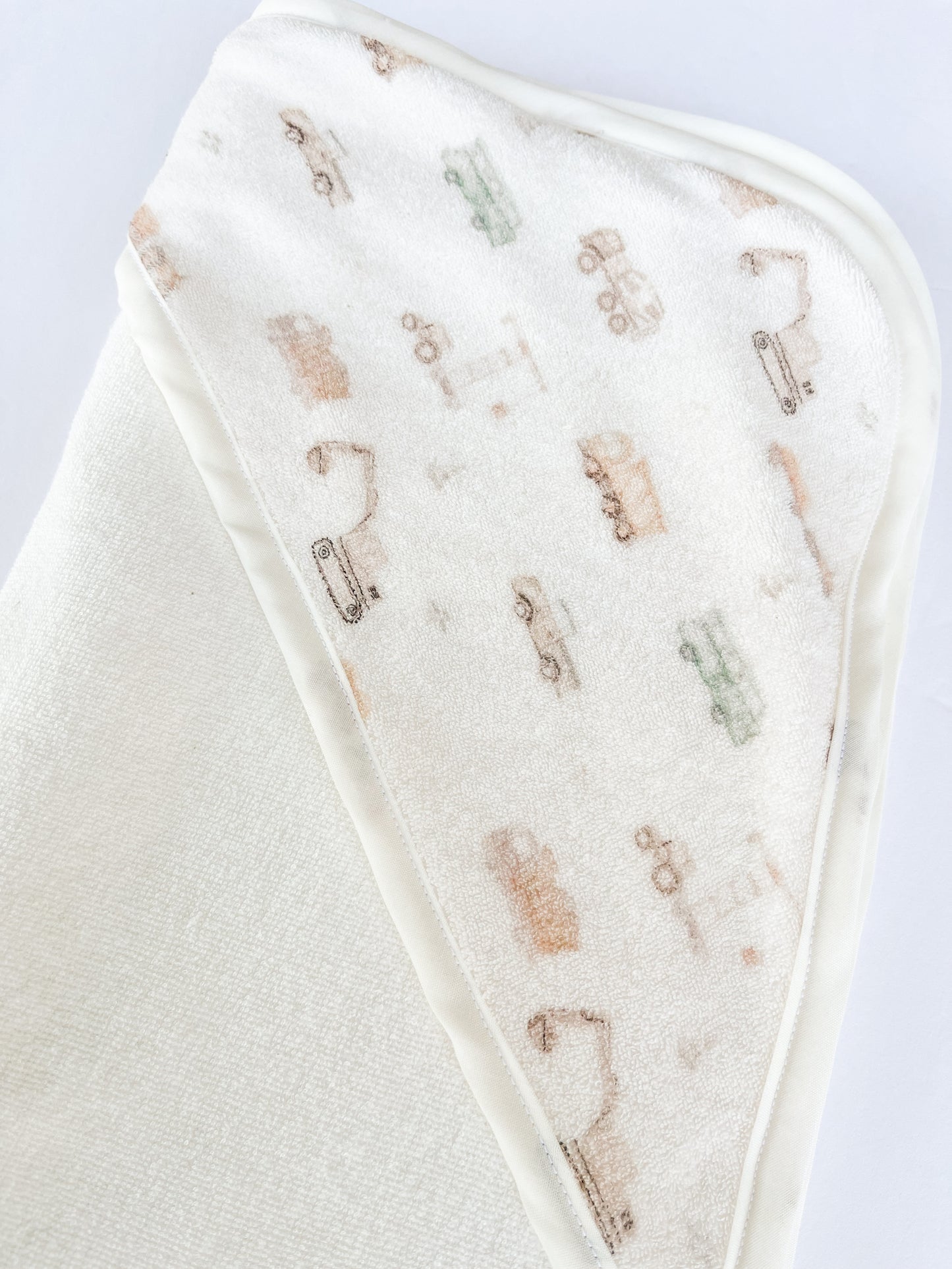 Bamboo Terry Hooded Towels- Handmade: Construction Theme