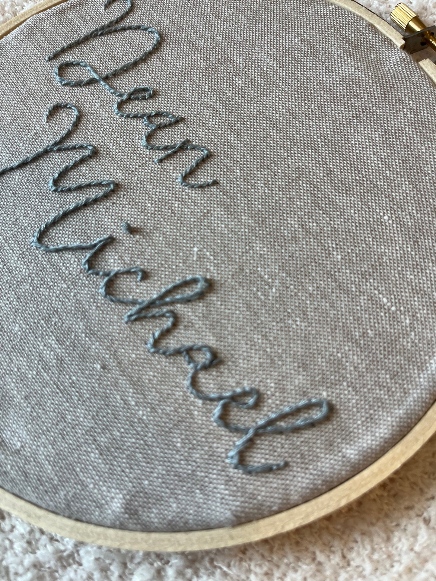 Custom Name Embroidery Hoop: Boy | Baby Name Sign | Baby Announcement