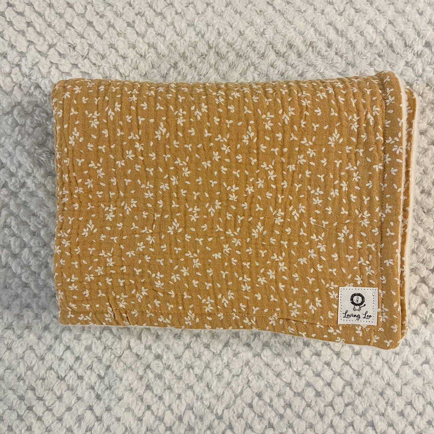 Caramel Petals Gauze Stroller Blanket