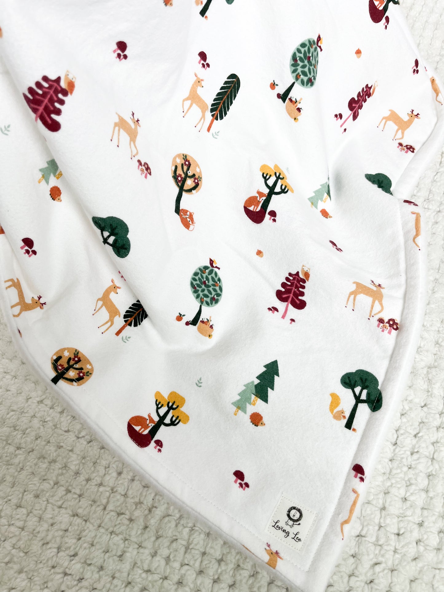 Forrest Fox Large Crib Size Blanket