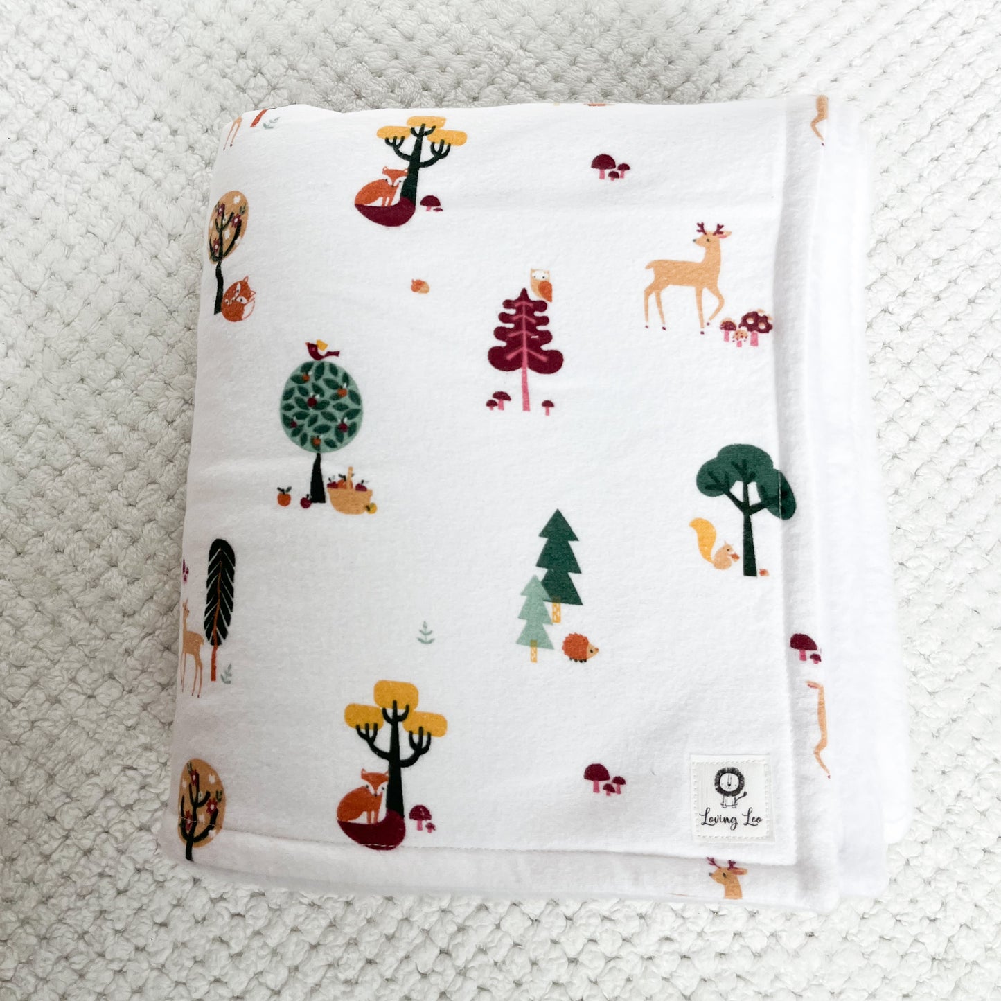 Forrest Fox Large Crib Size Blanket