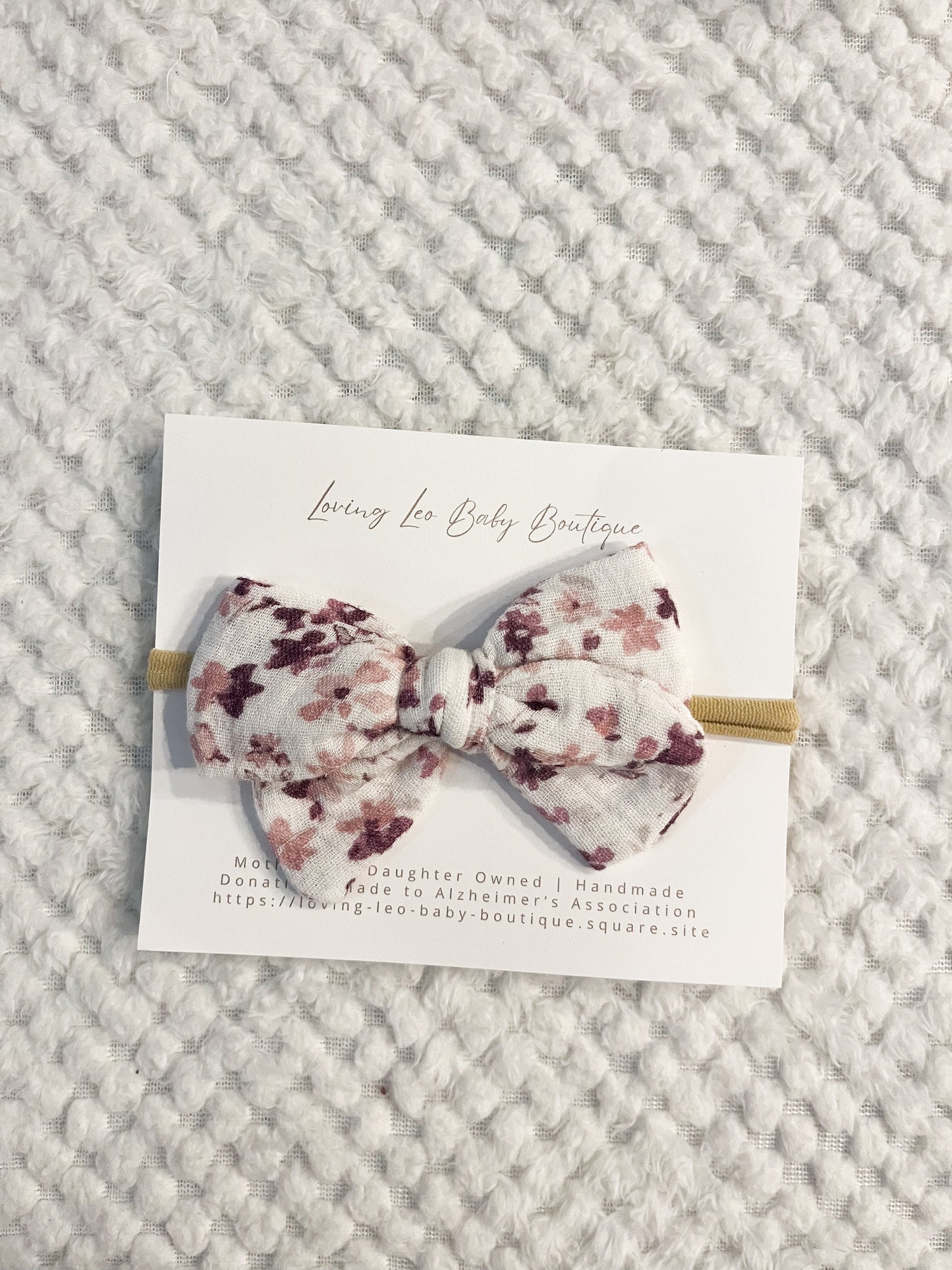 Purple Florals Bow