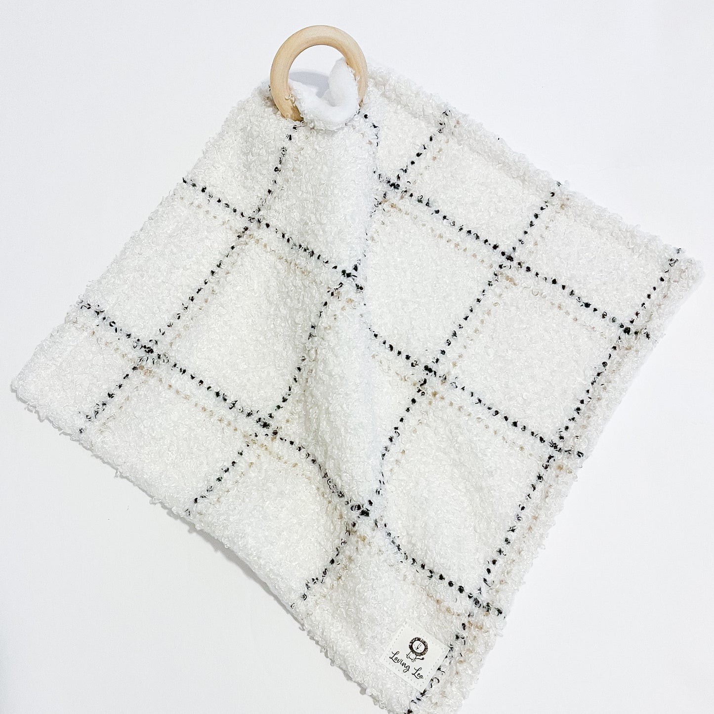 Neutral Plaid Lovey Blanket