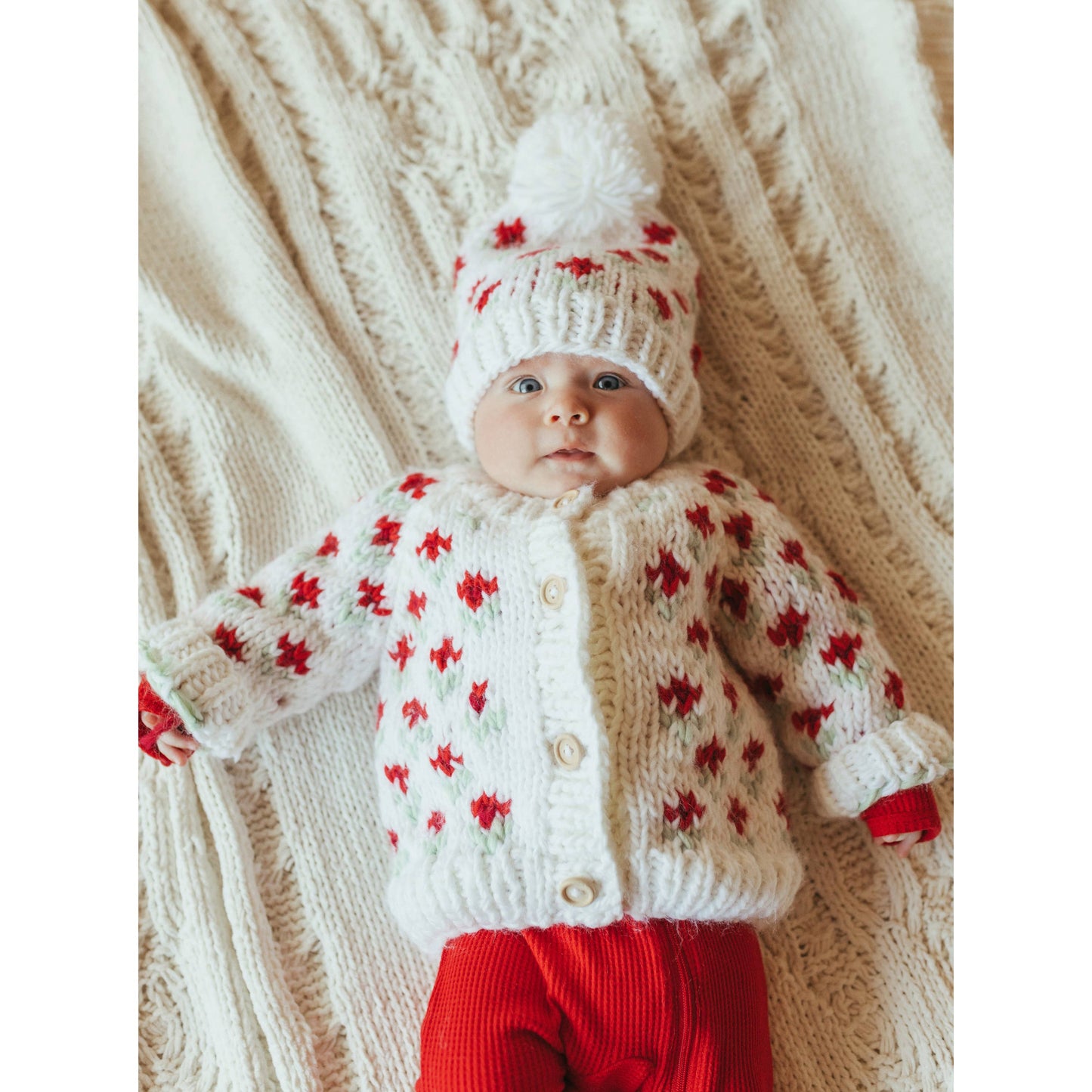 Bitty Blooms Holiday Cardigan Sweater