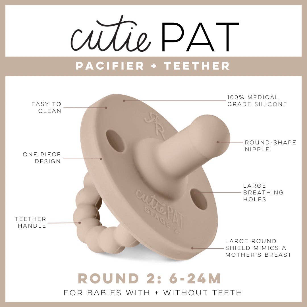 Cutie PAT Round (0-24m) Pacifier + Teether