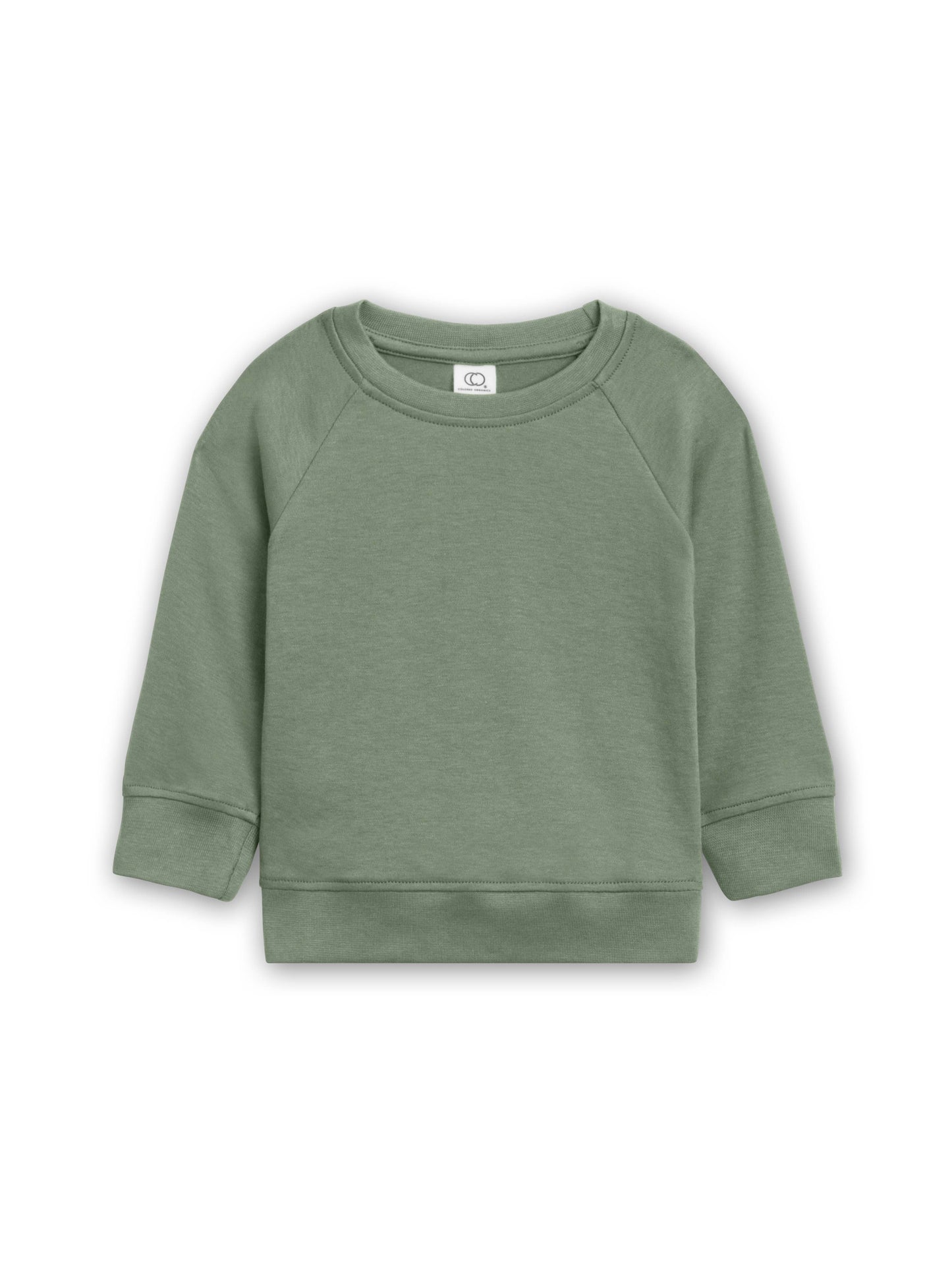 Custom Embroidered Name | Organic Baby and Kids Portland Pullover - Thyme